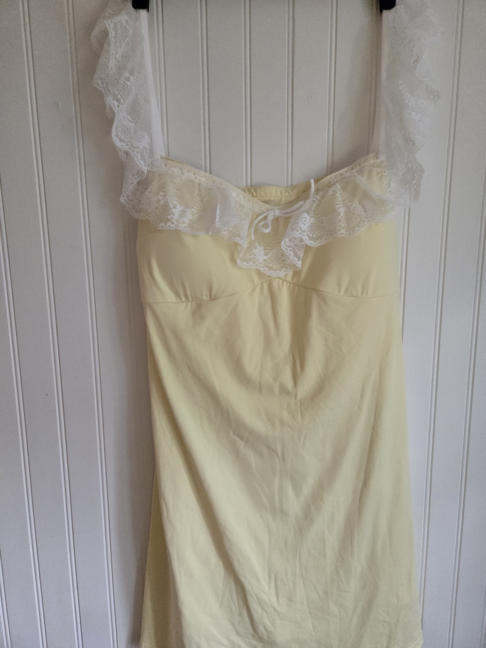 Altard State As Revival Butter Yellow Lace-Trim Athletic Mini Dress - Picture 2 of 10